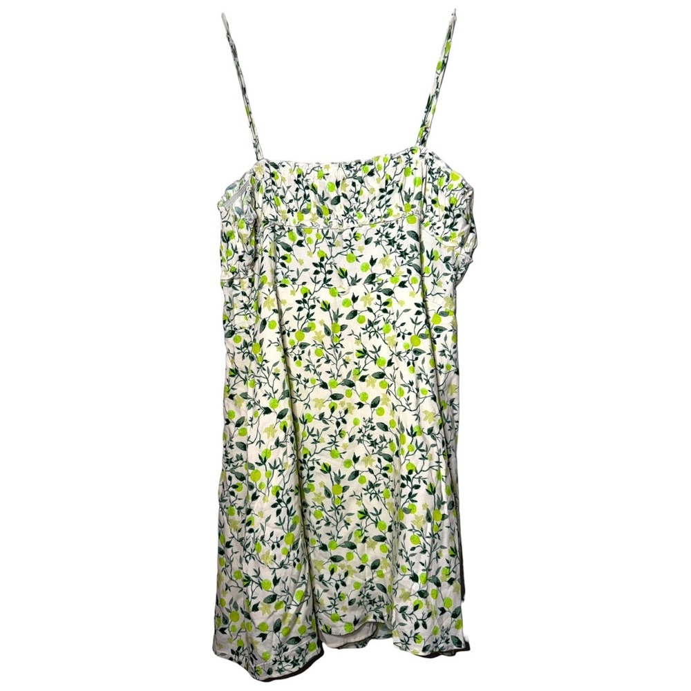 Urban Outfitters Citrus Lime Print Sundress Large Lined Mini Dress NWOT - Picture 2 of 6
